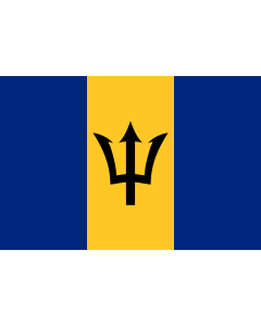 Flag: Barbados |  landscape flag | 0.135m² | 1.5sqft | 30x45cm | 1x1.5foot 