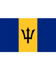 Flag: Barbados |  landscape flag | 1.35m² | 14.5sqft | 90x150cm | 3x5ft 