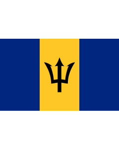 Flag: Barbados |  landscape flag | 3.75m² | 40sqft | 150x250cm | 5x8ft 