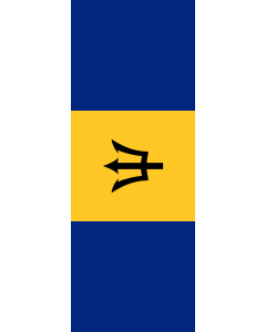 Bandera: Bandera vertical con manga cerrada para potencia Barbados |  bandera vertical | 6m² | 400x150cm 