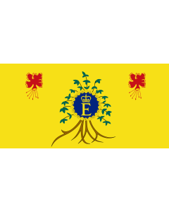 Flag: Queen Elizabeth II s personal flag for use in Barbados |  landscape flag | 1.35m² | 14.5sqft | 80x160cm | 30x60inch 