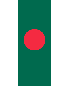 Bandera: Bandera vertical con manga cerrada para potencia Bangladesh |  bandera vertical | 6m² | 400x150cm 
