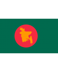 Flag: 1971 flag of Bangladesh |  landscape flag | 1.35m² | 14.5sqft | 90x150cm | 3x5ft 