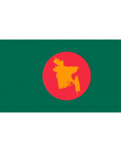 Flag: 1971 flag of Bangladesh  reverse |  landscape flag | 2.16m² | 23sqft | 120x180cm | 4x6ft 