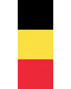 Ausleger-Flagge:  Belgien  |  Hochformat Fahne | 3.5m² | 300x120cm 