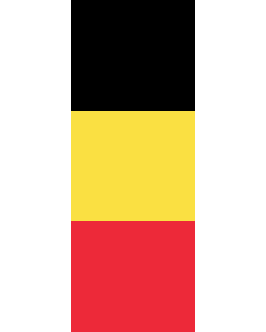 Vertical Hanging Swivel Crossbar Banner Flag: Belgium |  portrait flag | 6m² | 64sqft | 400x150cm | 13x5ft 