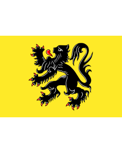 Flagge: XS Flämische Region  |  Querformat Fahne | 0.375m² | 50x75cm 