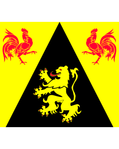 Flag: Walloon Brabant |  landscape flag | 0.06m² | 0.65sqft | 23x25cm | 10x10inch 