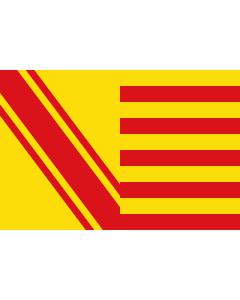 Flagge: Large Beauraing | Belgian municipality Beauraing | Blason de la municipalité belge de Beauraing | Gemeente Beauraing  |  Querformat Fahne | 1.35m² | 90x150cm 