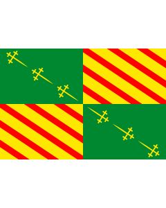 Flagge: Large Bernissart | Municipal flag of Bernissart, Belgium  |  Querformat Fahne | 1.35m² | 90x150cm 