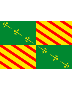 Flag: Municipal flag of Bernissart, Belgium |  landscape flag | 1.35m² | 14.5sqft | 90x150cm | 3x5ft 