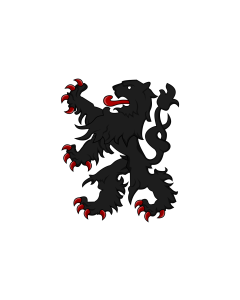 Flag: Belgian town of Binche |  landscape flag | 1.35m² | 14.5sqft | 90x150cm | 3x5ft 