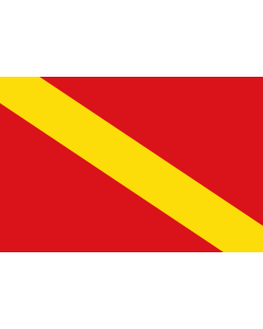 Flag: Belgian commune of Boussu |  landscape flag | 2.16m² | 23sqft | 120x180cm | 4x6ft 