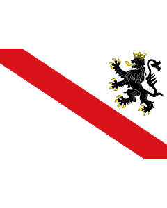 Flag: Municipal flag of Courcelles, Belgium |  landscape flag | 1.35m² | 14.5sqft | 90x150cm | 3x5ft 