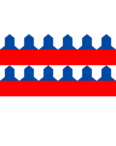Flagge: Large Etalle | Municipal flag of Étalle, Belgium  |  Querformat Fahne | 1.35m² | 90x150cm 