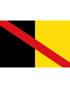 Flag: Fontaine l Évêque Belgium |  landscape flag | 2.16m² | 23sqft | 120x180cm | 4x6ft 