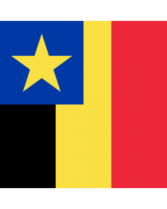 Bandera: Governor-General of Belgian Congo | Gouverneur général du Congo belge | Gouverneur-generaal van Belgisch-Congo |  2.16m² | 150x150cm 