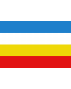 Flagge: Large Belgischen Gemeinde Lendelede  |  Querformat Fahne | 1.35m² | 90x150cm 