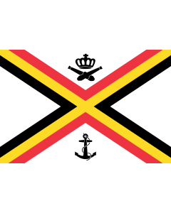 Flagge: Large Naval Ensign of Belgium  |  Querformat Fahne | 1.35m² | 90x150cm 