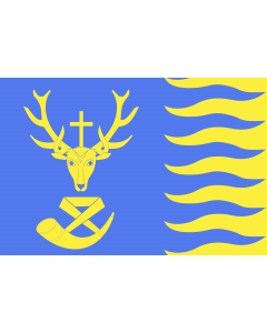 Flagge: Large Saint-Hubert, Belgium | Saint-Hubert  Belgique | Vlagge van Saint-Hubert  |  Querformat Fahne | 1.35m² | 90x150cm 