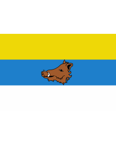 Flagge: Large Belgischen Gemeinde Zaventem  |  Querformat Fahne | 1.35m² | 90x150cm 