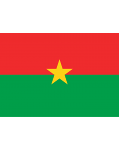 Flag: Burkina Faso |  landscape flag | 0.7m² | 7.5sqft | 70x100cm | 2x3ft 