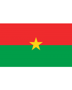 Flag: Burkina Faso |  landscape flag | 1.35m² | 14.5sqft | 90x150cm | 3x5ft 