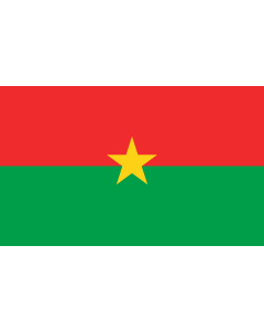 Flag: Burkina Faso |  landscape flag | 3.75m² | 40sqft | 150x250cm | 5x8ft 