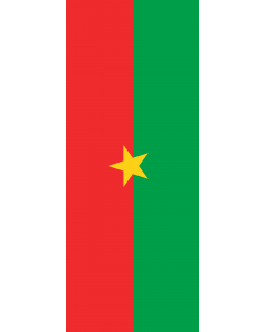 Flag: Burkina Faso |  portrait flag | 3.5m² | 38sqft | 300x120cm | 10x4ft 