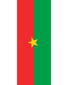 Bandera: Bandera vertical con potencia Burkina Faso |  bandera vertical | 3.5m² | 300x120cm 