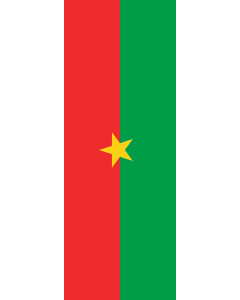 Vertical Hanging Beam Flag: Burkina Faso |  portrait flag | 6m² | 64sqft | 400x150cm | 13x5ft 