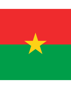Flag: Presidential Standard of Burkina Faso |  0.06m² | 0.65sqft | 25x25cm | 10x10inch 