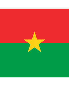 Flag: Presidential Standard of Burkina Faso |  0.06m² | 0.65sqft | 25x25cm | 10x10inch 