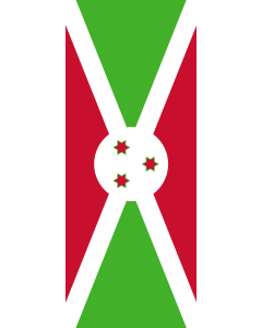Drapeau: bannière drapau avec tunnel sans crochets Burundi | portrait flag | 3.5m² | 300x120cm