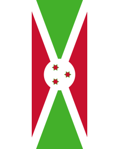 Drapeau: bannière drapau avec tunnel et avec crochets Burundi | portrait flag | 6m² | 400x150cm