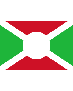 Bandera de  Burundi  1966 | Burundi, used for two days in 1966 |  bandera horizontal | 1.35m² | 90x150cm 