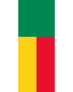 Ausleger-Flagge:  Benin  |  Hochformat Fahne | 3.5m² | 300x120cm 