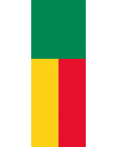 Ausleger-Flagge:  Benin  |  Hochformat Fahne | 6m² | 400x150cm 