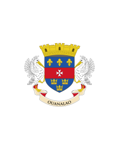 Flag: Saint Barthélemy |  landscape flag | 1.35m² | 14.5sqft | 90x150cm | 3x5ft 