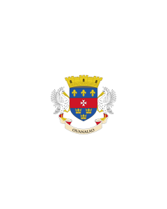 Drapeau: bannière drapau avec tunnel sans crochets Saint-Barthélemy | portrait flag | 6m² | 400x150cm