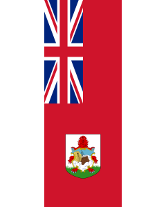 Vertical Hanging Swivel Crossbar Banner Flag: Bermuda |  portrait flag | 6m² | 64sqft | 400x150cm | 13x5ft 