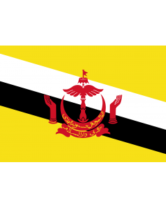 Flag: Brunei Darussalam |  landscape flag | 0.7m² | 7.5sqft | 70x100cm | 2x3ft 