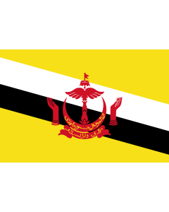 Flag: Brunei Darussalam |  landscape flag | 6m² | 64sqft | 200x300cm | 6x10ft 
