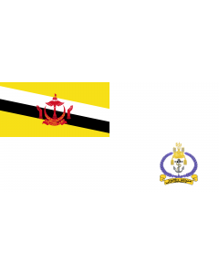 Flagge: XL Naval Ensign of Brunei  |  Querformat Fahne | 2.16m² | 100x200cm 