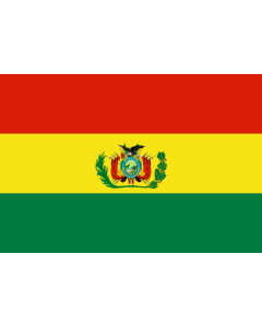 Flag: Bolivia, version for the Armed Forces of Bolivia |  landscape flag | 1.35m² | 14.5sqft | 90x150cm | 3x5ft 