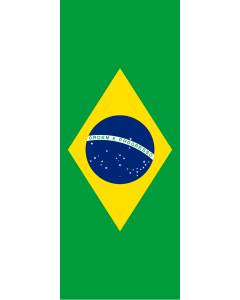 Bandera de Bandera vertical con potencia  Brasil |  bandera vertical | 3.5m² | 300x120cm 