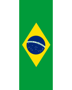 Bandera de  Brasil |  bandera vertical | 6m² | 400x150cm 