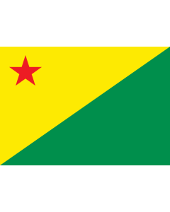 Flag: Acre (state) |  landscape flag | 0.06m² | 0.65sqft | 20x30cm | 8x12in 
