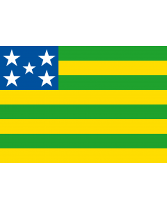 Flag: Goiás |  landscape flag | 1.35m² | 14.5sqft | 90x150cm | 3x5ft 