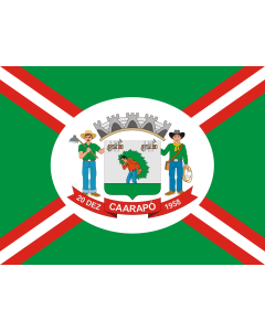 Bandera de  Caarapo MatoGrossodoSul Brasil | Município de Caarapó no Estado de Mato Grosso do Sul |  bandera horizontal | 2.16m² | 130x170cm 